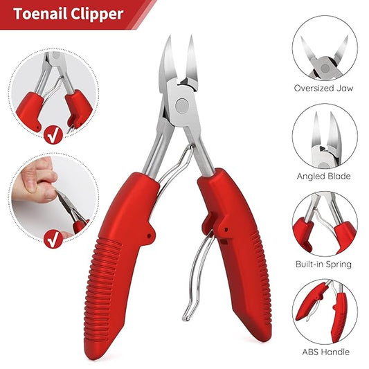 Segbeauty 10pcs Ingrown Toenail Tool, Nail Clippers Pedicure Knife Set Ingrown Toenail Removal Kit, High Manganese Steel Ingrown Toenail Treat-Ment Corrector Tool Blade for Cuticle Remove