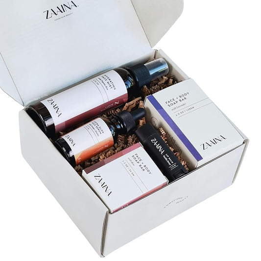 Spa Gifts for Women - Relaxation Spa Kit for Women, Luxury Handmade in USA Spa Gifts, Mother's Day Spa Gift Basket for Mom, At Home Bath Body Pampering Self Care Spa Package, Birthday Gifts for Women by ZAAINA