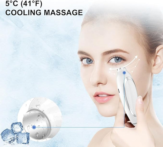 MASIKE Neck Face Beauty Device, Multifunctional Portable Facial Massager, 4 Color Led Face Neck Massager for Skin Care