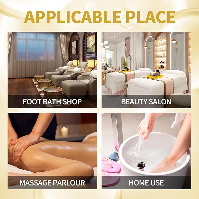 Pedicure Kit Foot Soak Set: Bubble Salt, Sugar Scrub, Massage Mask, Massage Lotion in a Box, 4 Step Foot Spa Kit for Dry Feet, Calluses and Tired Feet(1 Set Honey Flower)