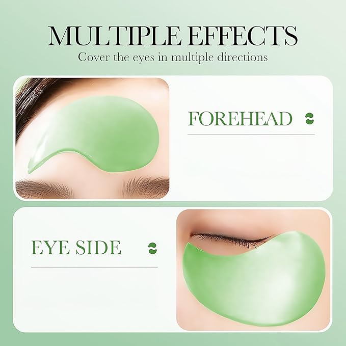 60 Pcs Aloe Vera Under Eye Patches For Dark Circles, Soothing Treatment for Puffy Eyes & Fine Lines, Natural Gel Eye Masks to Hydrate, Firm & Refresh Delicate Skin