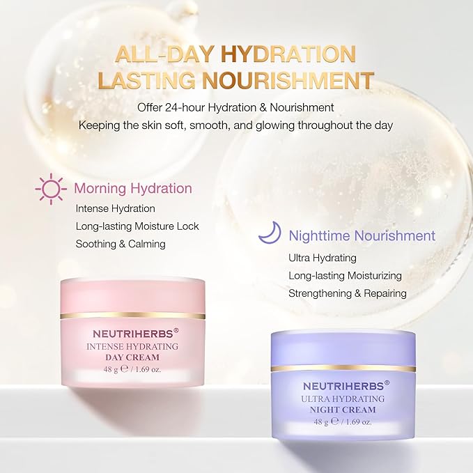 Neutriherbs Ultra Hydrating Night Cream, Face Moisturizer with Jojoba Oil, Ceramide, Squalane, Overnight Face Cream for Dry,Dehydrated Skin,Deep Nourish Hydrated Skin - 1.69oz