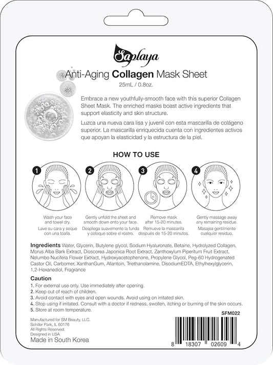 Face Masks 6 Pack Scented Facemask Sheets Skin Care Mask Single Scent K-Beauty Natural Formula