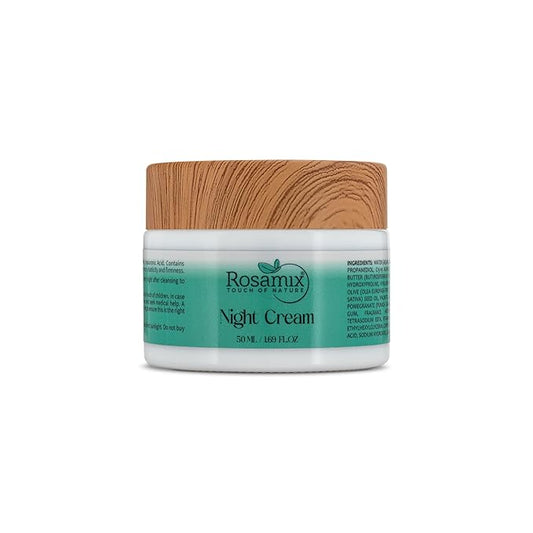 Night Cream, Ultra-Hydrating Moisturizer for Face with Hyaluronic Acid & Olive Oil, Soothes Skin, 1.69FLOZ (50 ml)