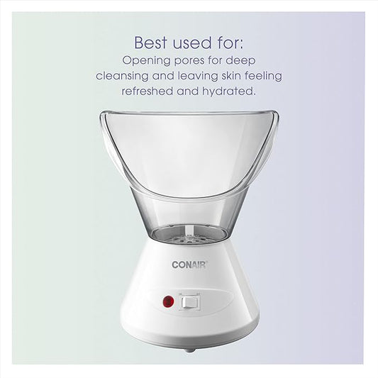 True Glow by Conair Facial Steamer - Face Steamer for Facial Deep Cleaning - Home Facial Spa