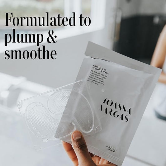 Joanna Vargas Eye Gel Mask - Firming Under Eye Patches Hyaluronic Acid & Chamomile - Depuffing Eye Patches for Dark Circles & Eye Bags - Under Eye Mask Gel Eye Patches for Youthful Skin - Single Sheet