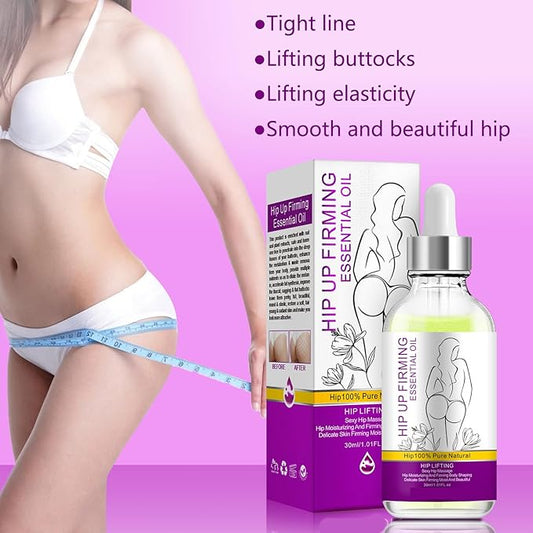Safudan Hip Plump Up Oil,Firming Body Oil, Natural Herbal Hip Lift Buttock Massage Oil, Butt Firming Enhancement Essential Oil for Women, Firming & Lifting Fast (1 PCS)