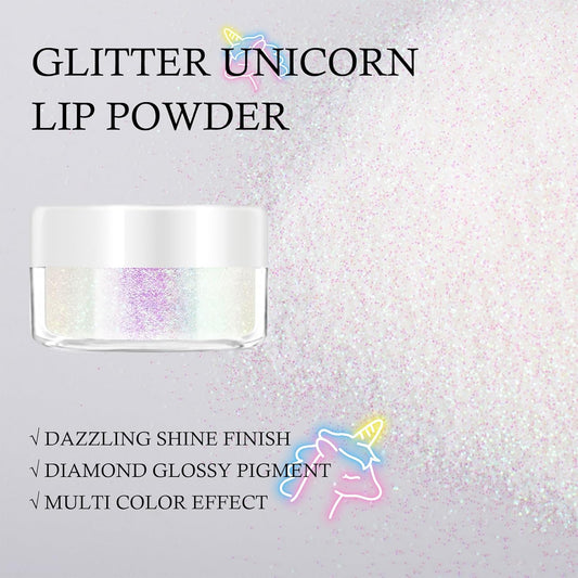KYDA 3 Colors Glitter Lip Kit, Diamond Metllic High Pigmented Powder for Lips Cosmetics, Glitter Lips Makeup,with Lip Primer and Brush, Long Wear-Set D