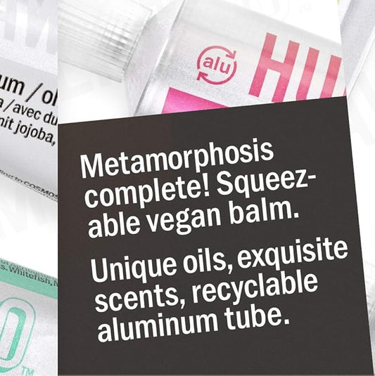 Hurraw! Balmtoo Squeezable Balm, Lavender Rose: Thick, ultra-moisturizing. Anywhere application. Body, face, lips, neck, fingers, toes. 1 tube = 7 sticks of lip balm. Natural, Organic. Made in USA