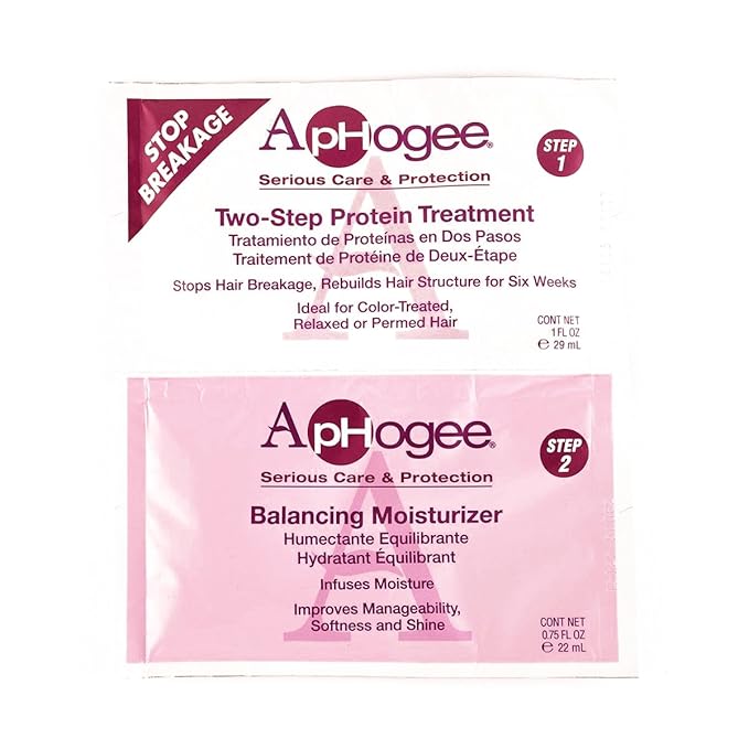 ApHogee Two-Step Protein Treatment & Balancing Moisturizer – Repairs Damaged Hair, Strengthens & Restores Moisture – 1 Ea