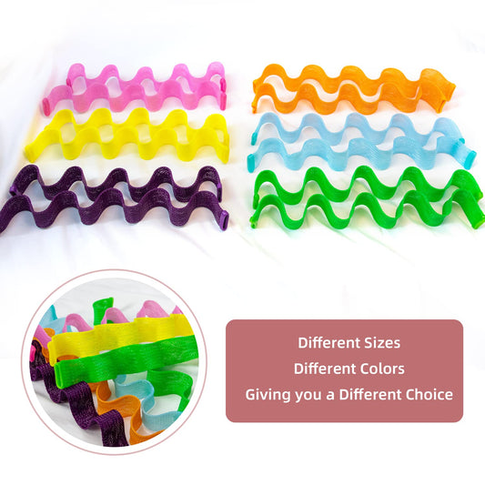 30pcs Wave Curlers Rollers Kit with Styling Hooks, Heatless Spiral Curls for Medium and Long Hair 17.8(45 cm)
