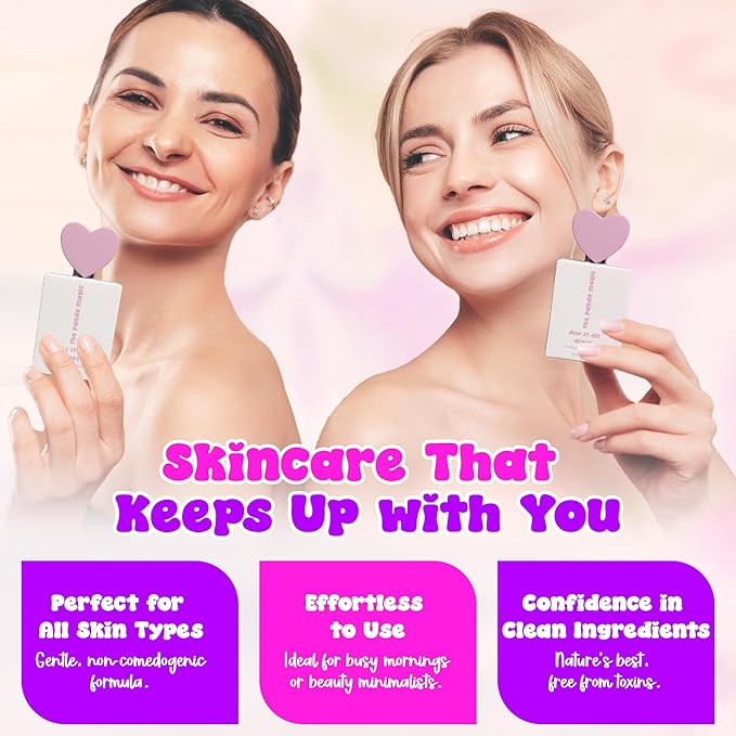 Dew-It-All Drops - Organic Face Cleanser & Moisturizer In One - Lightweight Hydrating Facial Oil for Glowing Skin – Natural Makeup Remover & Anti-Aging Serum - All Skin Types 30mL