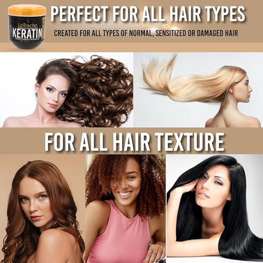 Thermoprotective Treatment With Keratin, Gives Softness Eslaticity And Shine, 500ml