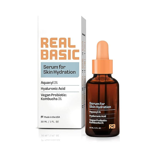 Skin Serum for Skin Hydration with Aquaxyl, Hyaluronic Acid and Kombucha 1 oz. - Skin Serum Hydrating Treatment, Serum for Face Hydrating