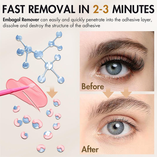 Lash Remover for Lash Extensions 10g No Burn Cream Remover Professional Eyelash Extensions Lash Tech Salon Supplies