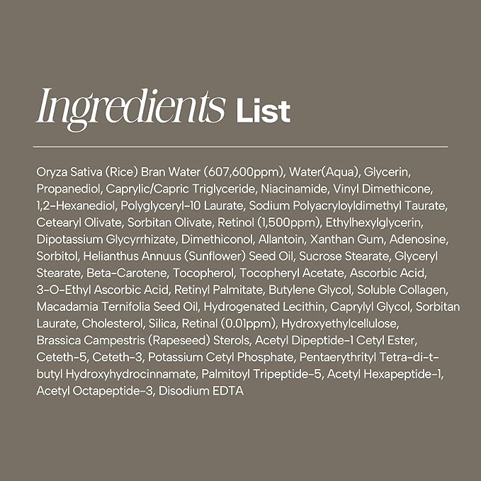 Rice x Retinol Pore Lifting Serum 40ml - 60% Rice Water, 98% Pure Retinol for Pore Tightening, Wrinkle Reduction, and Skin Firming - for Pore Improvement and Skin Hydration