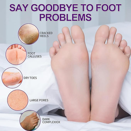 24 PCS Foot Soak, Pedicure Kit Foot Soak Set With Bubble Salt, Sugar Scrub, Massage Mask, Massage Lotion In a Box 4 Step Foot Spa Kit For Dry Cracked Feet, Tired Feet, 6 Set Lavender