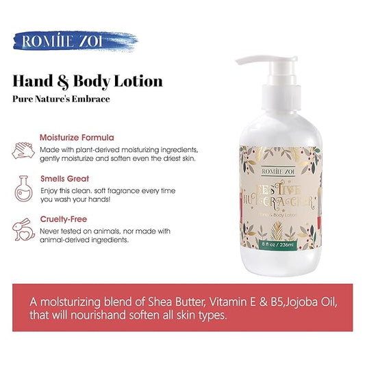 Christmas Hand & Body Lotion with Moisturizing Shea Butter - The Nutcracker - Infused with The Nutcracker Aroma - 236 ML / 8 FL OZ