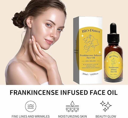 Frankincense Resin Oil For Face,Frankincense Resin Infused Organic Black Seed & Jojoba Oils,Natural skin Care moisturizing, Facial Anti-Aging Moisturizing skin Serum (1)