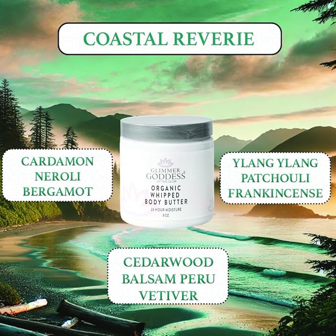 GLIMMER GODDESS Organic Whipped Body Butter (Coastal Reverie)