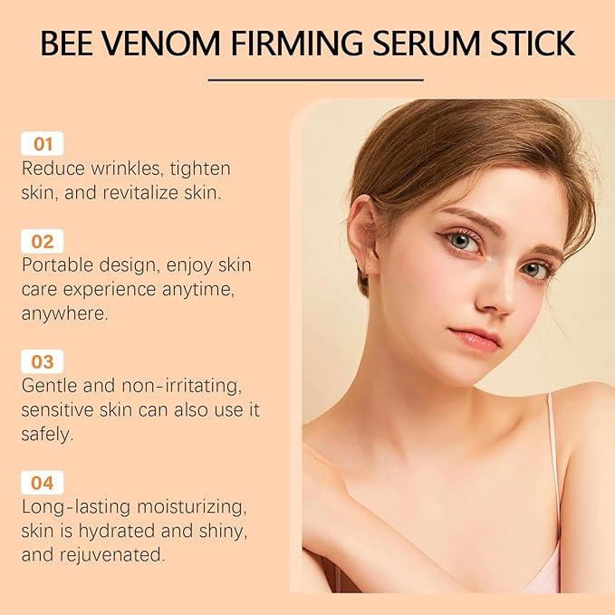 Bee Venom Firming Serum Stick - Advanced Anti-Wrinkle Lifting Cream,Deep Hydration,Restores Skin Elasticity,Suitable for All Skin Types(1pcs)