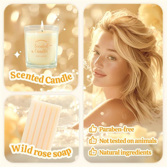 BFFLOVE Spa Gift Set for Women, Sister, Best Friends | Birthday, Valentine's Day Gifts | Vanilla Bath and Body Set 6pcs