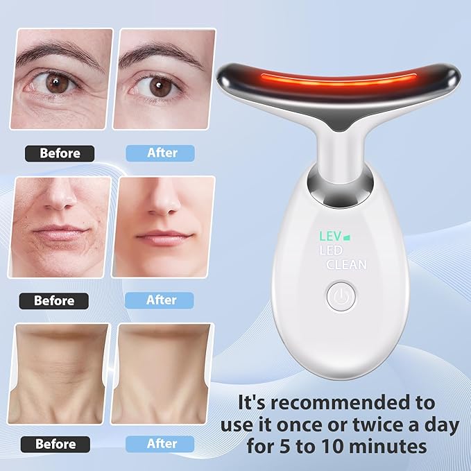 3 in 1 Face 𝖲cuIpting Tool, 7 Color Mode, Facial Massager for Face and Neck, at-Home Facial Beauty De𝗏ice for Skin Care, Face 𝖲cuIpting Wand