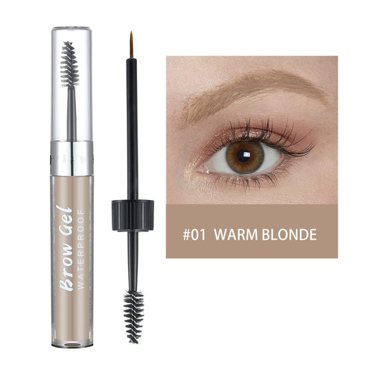 MAEPEOR Waterproof Eyebrow Gel 8 Colors Full-pigmented Long Lasting Liquid Brow Gel for Fuller & Defined Looking (#01 Warm Blonde)