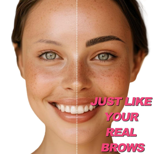 Microblading Eyebrow Pencil, Waterproof Eyebrow Pencils for Women Hair Like Natural Liquid Brow Contouring Pen, 2-in-1 Dual-Ended Long Lasting Brow Filler Pen with Precise Micro-Fork-Tip, Dark Brown