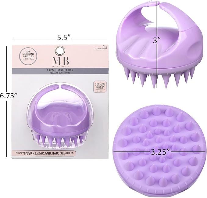 EXPRESSIONS Scalp Massager – 1pc Scalp Massage Tool to Rejuvenate Scalp & Hair Follicles, Ergonomic Design Silicone Scalp Scrubber for Everyday Scalp Care