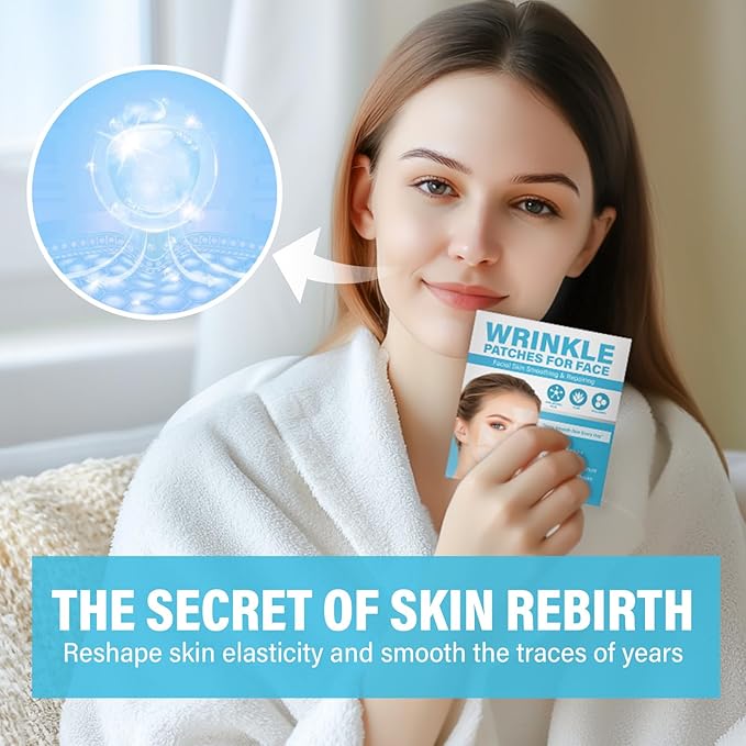 Green Hills Forehead and Between the Eyes Wrinkle Patches, Effective Anti Wrinkle Patches to Smooth & Soften Forehead Wrinkles & Smile Lines, For Overnight Use, 90 Patches