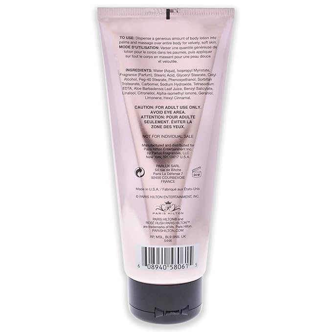 Paris Hilton Rose Rush Women 6.7 oz Body Lotion