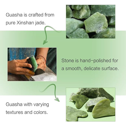 huefull Gua Sha Facial Tool for Face and Body, Gua Sha for Self Care, Guasha Tool Tensions Relief and Reducing Puffiness,Self Care Gifts for Woman/Men, Skin Gifts
