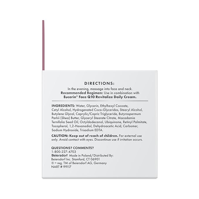 Eucerin Q10 Skin Care Set, Anti Wrinkle Daily Face Cream with Biotin (1.7 Oz) + Anti Wrinkle Night Cream with Pro-Retinol (1.7 Oz), For All Skin Types, Fragrance Free