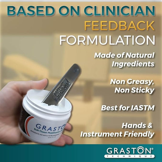 Graston Technique Vitamin E Enriched Emollient - 4oz Jar, Ideal for IASTM Lotion & Massage Therapy Cream, Perfect Vitamin E Cream for Massage and Physical Therapy, 12-Pack
