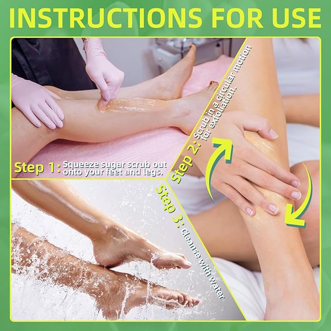 Foot Exfoliating Scrub, Sugar Scrub, Dead Skin Remover for Feet, Individually Packaged Foot Scrub Smooths, Hydrates, Detoxifies Tired and Dry Cracked Feet 16 Packs per Box, Jasmine