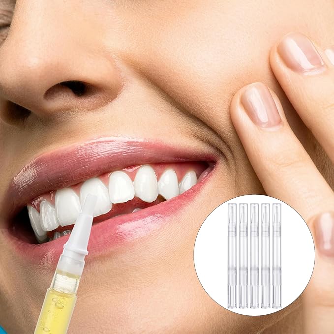 3 Ml Nail Oil Pen Cuticle Oil Pen Empty Transparent Twist Pens with Brush Tip Clear Dispenser Lip Gloss Tubes Brush Cosmetic Container Applicators for Nail Oil Eyelash Growth Liquid (5 Pack)