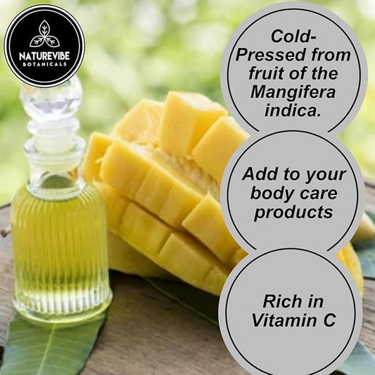 Naturevibe Botanicals Mango Oil 32 Ounces | 100% Pure and Natural | Great for Skin Care and Hair Care