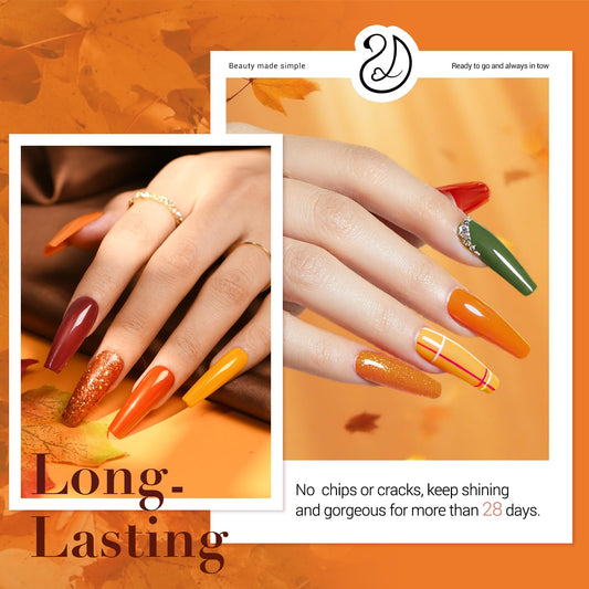 AZUREBEAUTY Dip Nails Powder Starter Kit, Maple Grey Sage Green Dark 8 Colors Set with Nail Sticks, Fall Nail Art Base Glossy/Matte Top Coat Activator Essential Liquid Manicure DIY Salon 30 PCS