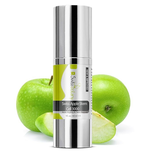 Swiss Apple Stem Cell Cream for Face – Apple Stem Cell 3000 | Plant Stem Cell to Reduce All signs of Aging, Wrinkles, Discoloration, Restore Elasticity and Youthful Appearance, 1Fl Oz