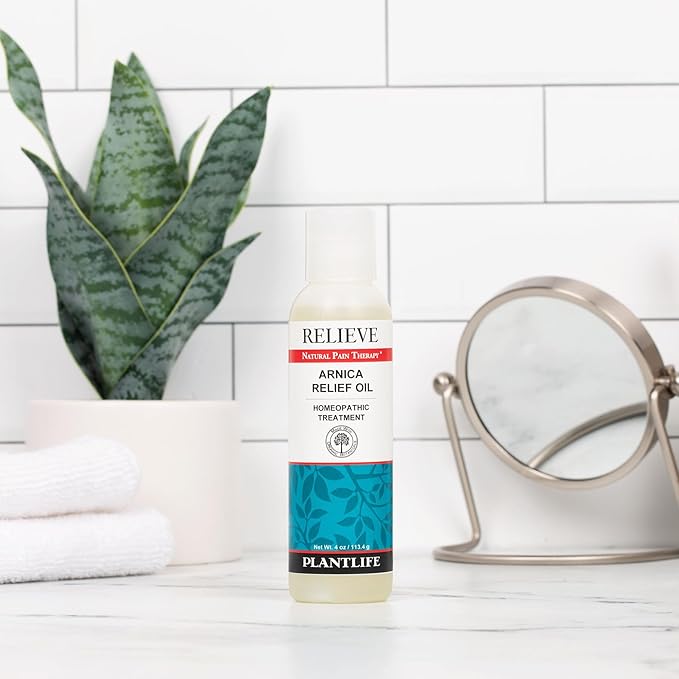 Plantlife Arnica Relieve Oil - Relieve Products are a Homeopathic Solution for Everyday Use - Works Quickly and Effectively - Made in California