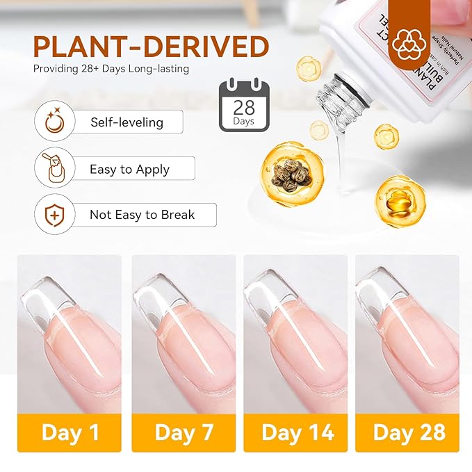 SAVILAND 6PCS Natural Cuticle Oil Pen with Castor Oil & Vitamin E Clear Builder Nail Gel