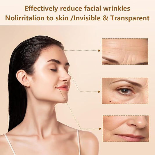 Forehead Wrinkle Patches, 16 Pcs Reusable Silicone Anti Wrinkle Patches Facial Patches for Face to Reduce Fine Wrinkles Frown Smile Lines Forehead Wrinkles Treatment