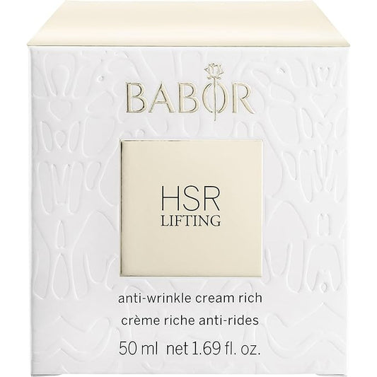 BABOR HSR Lifting Anti Wrinkle Cream Rich, Anti Aging Night Cream, Target Fine Lines, Vitamin E Strengthens Increasing Moisture and Improving Radiance, Daily Moisturizer for Smoother Skin, 1.7 oz