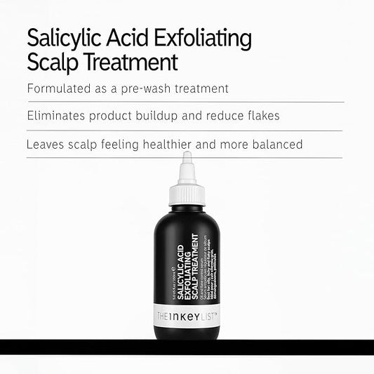 The INKEY List Salicylic Acid Exfoliating Scalp Treatment, Pre-Wash Salicylic Acid for Scalp, Helps Flaky, Itchy-Feeling Scalps and Hair Product Buildup, 5.07 fl oz