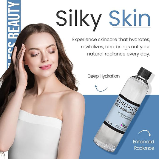 Dimethicone Oil Pure (1 Liter / 33.81 Fl Oz) DIY Pure Dimethicone Cosmetic Grade Skin Moisturizer and Head Lice Treatment, Liquid Silicone for, Gun Oil