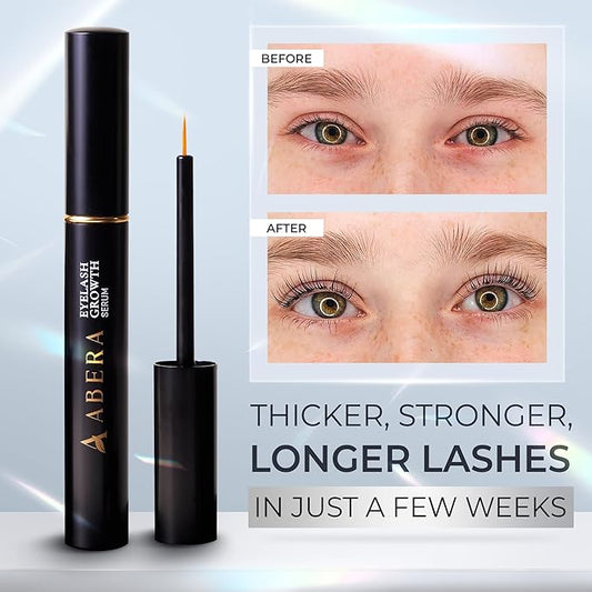 Abera Misan Eyelash Growth Serum (Upgrade Version) - Natural Lash Booster and Lash Enhancer, Regenerating and Nourishing Lashes Longer and Thicker (C. Set of 3)