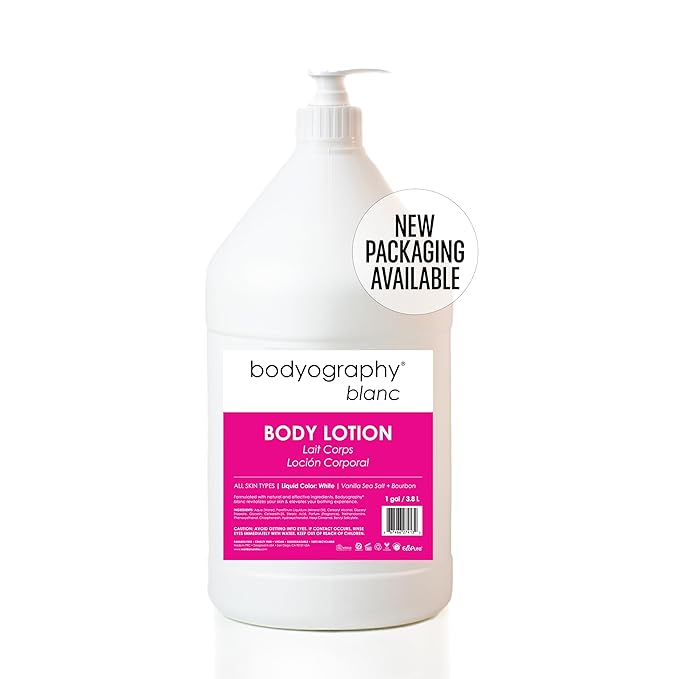 Bodyography blanc- Lotion | Vanilla White Tea Lotion Bottle with Pump, Suitable for All Skin Types