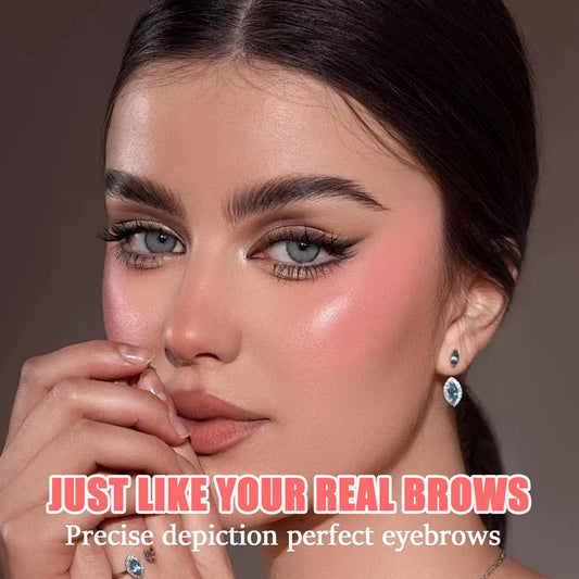 Eyebrow Pen, Microblading Eyebrow Pencil for Natural Hair-Like, Fast & Precise Faux Brow Pen with Double Brush Tip, Waterproof Long-Lasting, Filling Eyebrow Pencils for Women, Light Brown