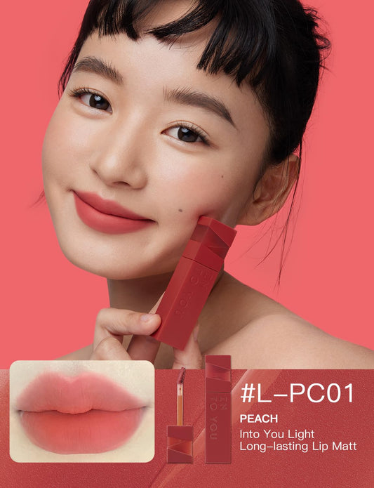 INTO YOU Matte Lipstick Velvet Lip Stain Lip Mud Long Lasting Waterproof Lip Stain Lip Gloss Makeup Moisturizing Lipstick for Women(L-Pc01)